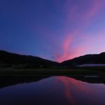新野千石平の夕焼け