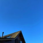 夏空の新野高原の爽やかな朝　