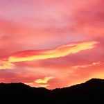 南信州新野高原　梅雨明けを思わせる夕焼け