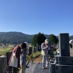 快晴のお彼岸お墓参り