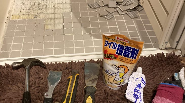 DIY 浴室のタイルの補修にチャレンジ