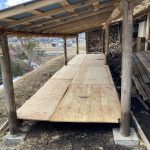 DIY 掘っ立て薪小屋のコンパネ床貼り